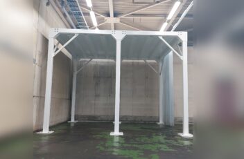 法人様向け耐震シェルター／やぐら型鉄骨シェルター