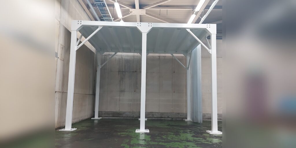 法人様向け耐震シェルター／やぐら型鉄骨シェルター